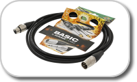 Black XLR cable with Sommercable Stage 22 Highflex and Hicon silver plated contact connectors