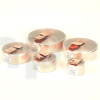 Mundorf CFC16 air copper foil coil, 0.1mH ±2%, 0.1ohm, 17x0.07mm OFC-copper wire, Ø34xH24mm, with backed varnish wire