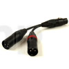 Y adaptor cable, XLR Neutrik female to two male
