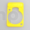 Neutrik lettering plate, yellow, D-shape, for NC3MD… NC3FD...
