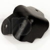Set of 8 black steel speaker corner, 40 x 40 mm, 2 legs, with wrapover, to be fixed with truss head screws