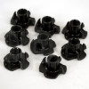 Set of 8 M5 knock-in nuts, black, length 8 mm