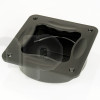 Ergonomic recessed handle in two parts (front + bowl), black ABS plastic, front 153.7 x 153.7 mm, total depth 55.5 mm