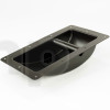 Professional recessed handle, black steel, 10 fixing points (to screw), front 280 x 163 mm, total depth 72 mm
