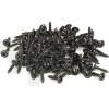 Set of 100 black steel screw, 3.5 mm diameter, 16 mm lenght, domed cylindrical head