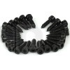 Set of 24 black steel screws 4 x 16 mm, cylindrical head, hexagon socket recess