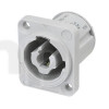 Neutrik NAC3MPXXB-WOT, lockable powerCon chassis, grey, 16A / 250VAC, for power-in with PCB