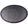 Round speaker grille, black steel, round holes, 460 mm external diameter (+/-2mm), for 18 inch speaker