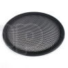 Round speaker grille, black steel, round holes, 213 mm external diameter (+/-2mm), for 8 inch speaker