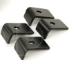 Set of 4 grille mounting bracket, thick steel, black finish, dimensions 50 x 32 mm, height 24 mm, from 15 to 21 inch grille / speaker