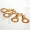Set of four Mundorf ring cable lugs for crimping or soldering, M6, gold-plated copper-Beryllium, for wires from 0.5 to 1 mm²