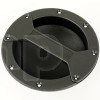 Two-piece black ABS recessed handle, diameter 191 mm, depth 67.6 mm