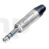 Neutrik NP3X, Jack 6.35 mm, 3 pole male, nickel shell and contacts