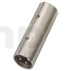 XLR male to XLR male adaptor, 3 poles, nickel metal body, gold plated contacts
