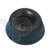 Black rubber foot for speaker, diameter 20 mm, thickness 9 mm, with steel insert for mechanical support