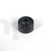 Black rubber foot for speaker, diameter 25 mm, thickness 15 mm, with steel insert for mechanical support