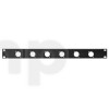 19 inch rack pannel, 1U, black, steel, with six holes for D-series (NL4MP, NL2MP…)
