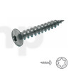 Pack of 100 Hinge screws 6x40mm, stainless steel, full thread, round head Torx T30