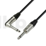 Adam Hall Cables Série 4 Star - Câble Instrument REAN Jack 6,35 mm mono vers Jack 6,35 mm mono coudé 3,0 m