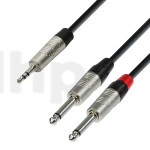 Adam Hall Cables Série 4 Star - Câble Audio REAN Jack 3,5 mm stéréo vers 2 x Jack 6,35 mm mono 6,0 m