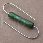 SETA vitreous wire wound resistor 0.1 ohm 10%, 6w, série RWS421/RB61, 22 x 5.5 mm