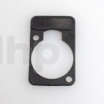 Neutrik lettering plate, black, D-shape, for NC3MD… NC3FD...