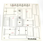 Printed circuit board for 3-way passive filter, dimensions 140 x 200 mm