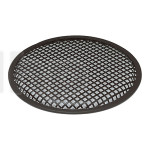 Round speaker grille, black steel, square holes, 460 mm external diameter (+/-2mm), for 18 inch speaker