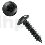 Set of 100 wood black screws, 4.0mm diam.,18mm lenght, half round head