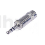 3 pole 3.5 mm plug, metal housing with crimp strain relief, Rean NYS231