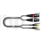 Audio cable Sommercable ON2F-0250-SW, lenght 2.5m, two male RCA cinch to two female XLR