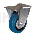 Guitel castor, 100 mm size, fixed type with polyamide blue tyre