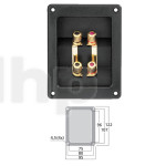 Double speaker terminal Monacor ST-400GM, 4.80 x 3.74 inch, gold plated