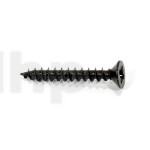 Set of 24 wood screws, 3.5 x 25 mm, black, countersunk head