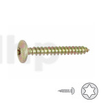 Pack of 200 Hinge screws 6x40mm, zinc-plated steel, full thread, round head Torx T30