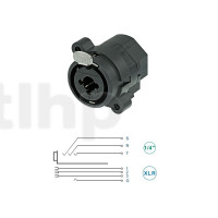 Neutrik NCJ6FI-S Combo Spinotto. Femmina XLR 0.6cm Trs Stereo