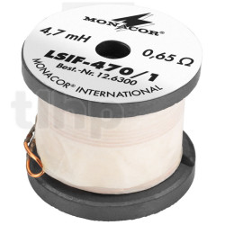 Ferrite core coil Monacor LSIF-470/1, 4.7mH, 0.65ohm, Ø30 x 26mm