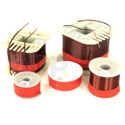 Mundorf VL390 air core coil, 0.18mH ±2%, 0.02ohm, 3.90mm OFC-copper wire, L105xH79xZ93mm, with vaccum impregnated wire
