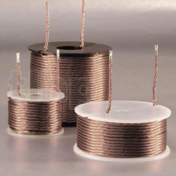 Mundorf LL45 litz wire air core coil, 0.82mH ±2%, 0.38ohm, 7x0.45mm OFC-copper wire, Ø58xH28mm, with backed varnish wire