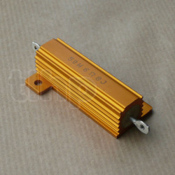 Wirewound resistor with anodized heat sink, 390 ohm ± 5%, 50w