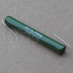 SETA vitreous wire wound resistor 1 ohm 5%, 25w, série RWS864/RWS1064, 65 x 9.5 mm