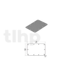 Zinc support plate, 154 x1 01.2 x 0.9 mm, for PE-16541-Z