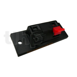 Black speaker terminal, 2 pins, 54 x 24 mm