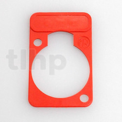 Neutrik lettering plate, red, D-shape, for NC3MD… NC3FD...