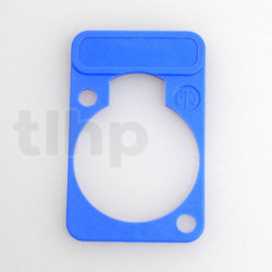 Neutrik lettering plate, blue, D-shape, for NC3MD… NC3FD...