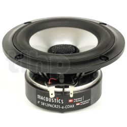 Coaxial speaker SB Acoustics SB12PACR25-4-COAX , impedance 4+4 ohm, 4 inch