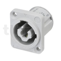 Neutrik NAC3MPXXB-WOT, lockable powerCon chassis, grey, 16A / 250VAC, for power-in with PCB