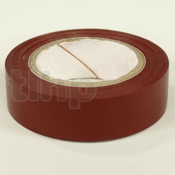 Roll of brown flexible PVC adhesive, width 15 mm, length 10 m, resistance to abrasion, corrosion and humidity