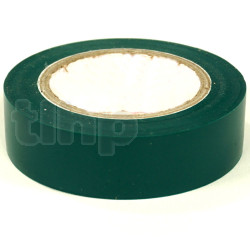 Roll of green flexible PVC adhesive, width 15 mm, length 10 m, resistance to abrasion, corrosion and humidity