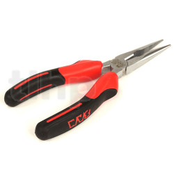SAM flat and cutting pliers, polished chrome finish, ridges on jaws, length 160 mm, opening 51 mm, hard wire cutting diameter 1.6 mm
